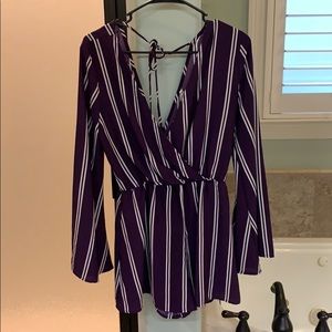 Bell sleeve romper